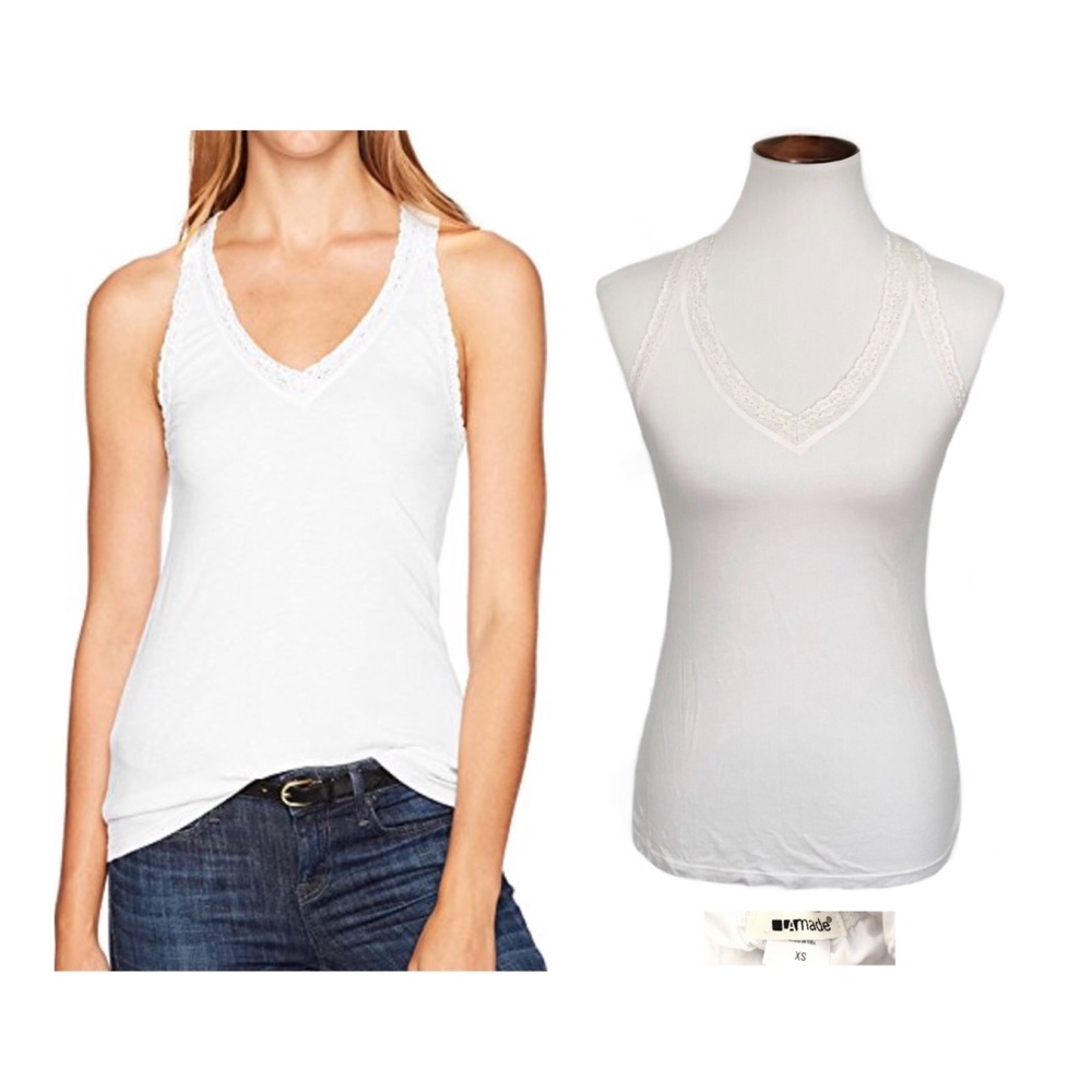 La made lace v-neck tank top